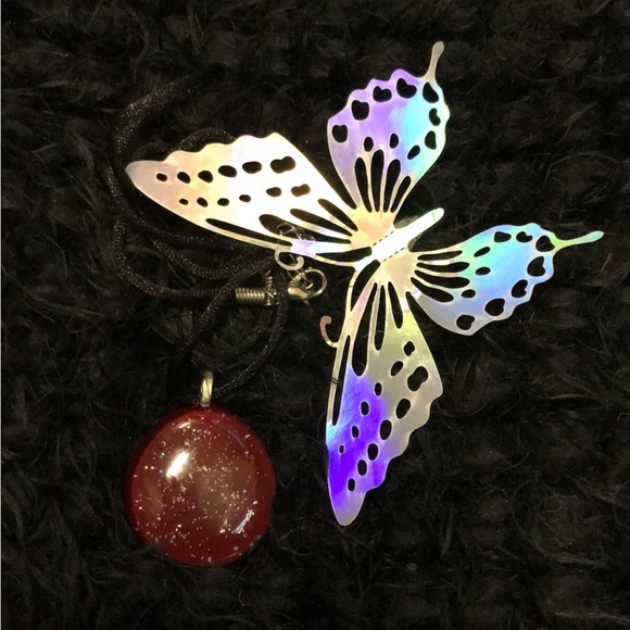 Marble Glass One of a Kind Unique Rare Handmade Necklace - Picture 11 of 16